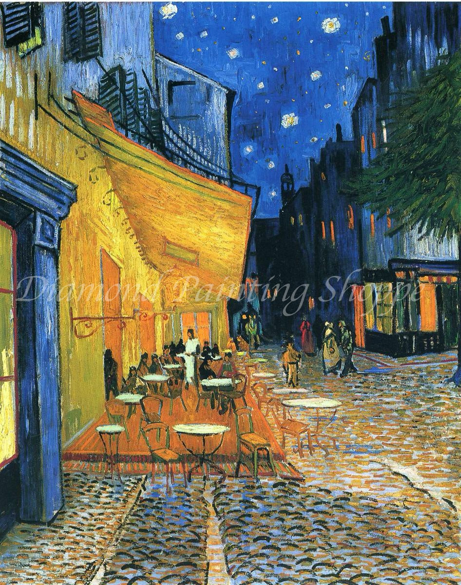肉筆画　Café Terrace at Night オマージュ Café Terrace at Night (1888) | Diamond Painting Shoppe