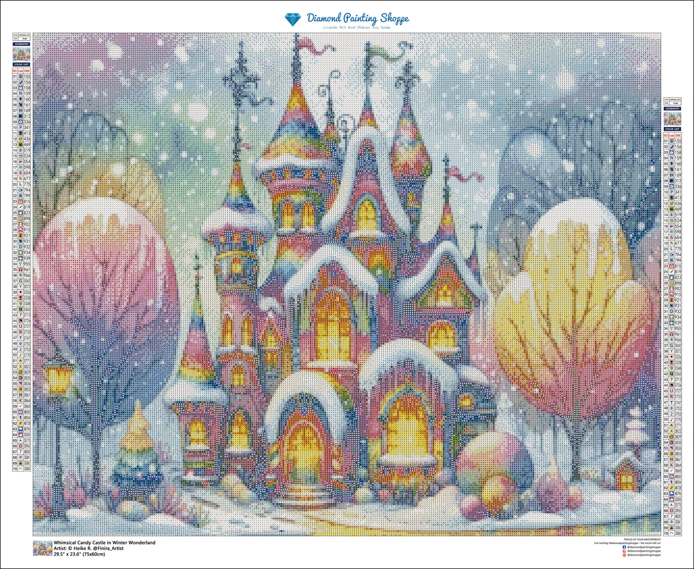 Whimsical Candy Castle in Winter Wonderland (MTO)