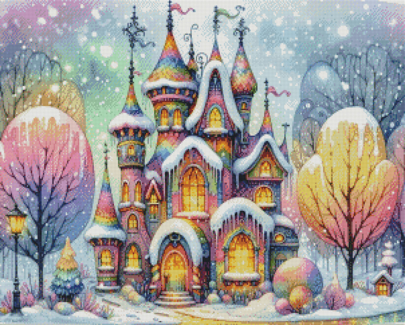 Whimsical Candy Castle in Winter Wonderland (MTO)