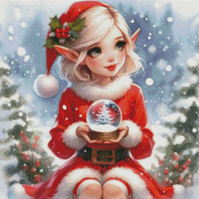 Enchanting Christmas Elf with a Snow Globe (MTO)