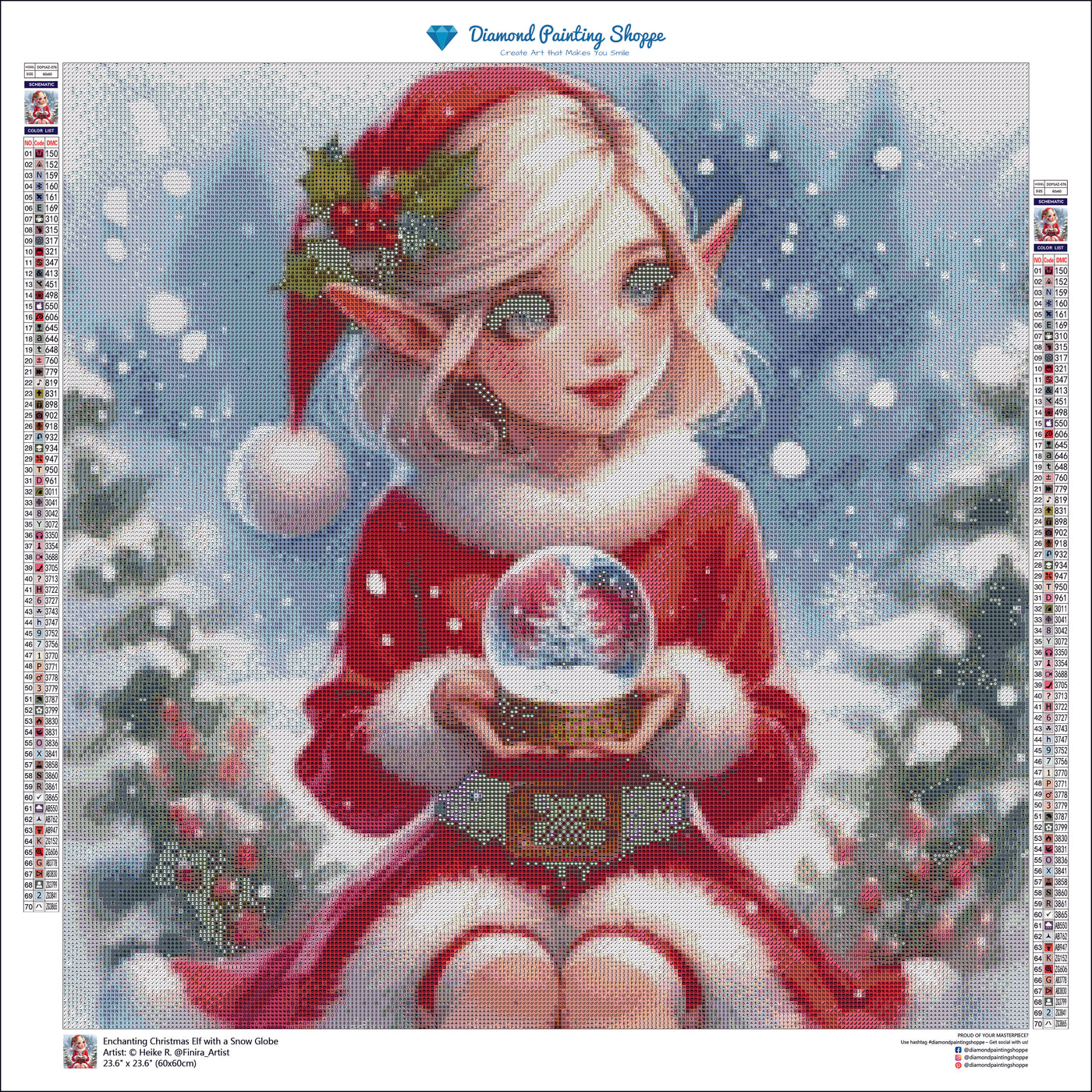 Enchanting Christmas Elf with a Snow Globe (MTO)