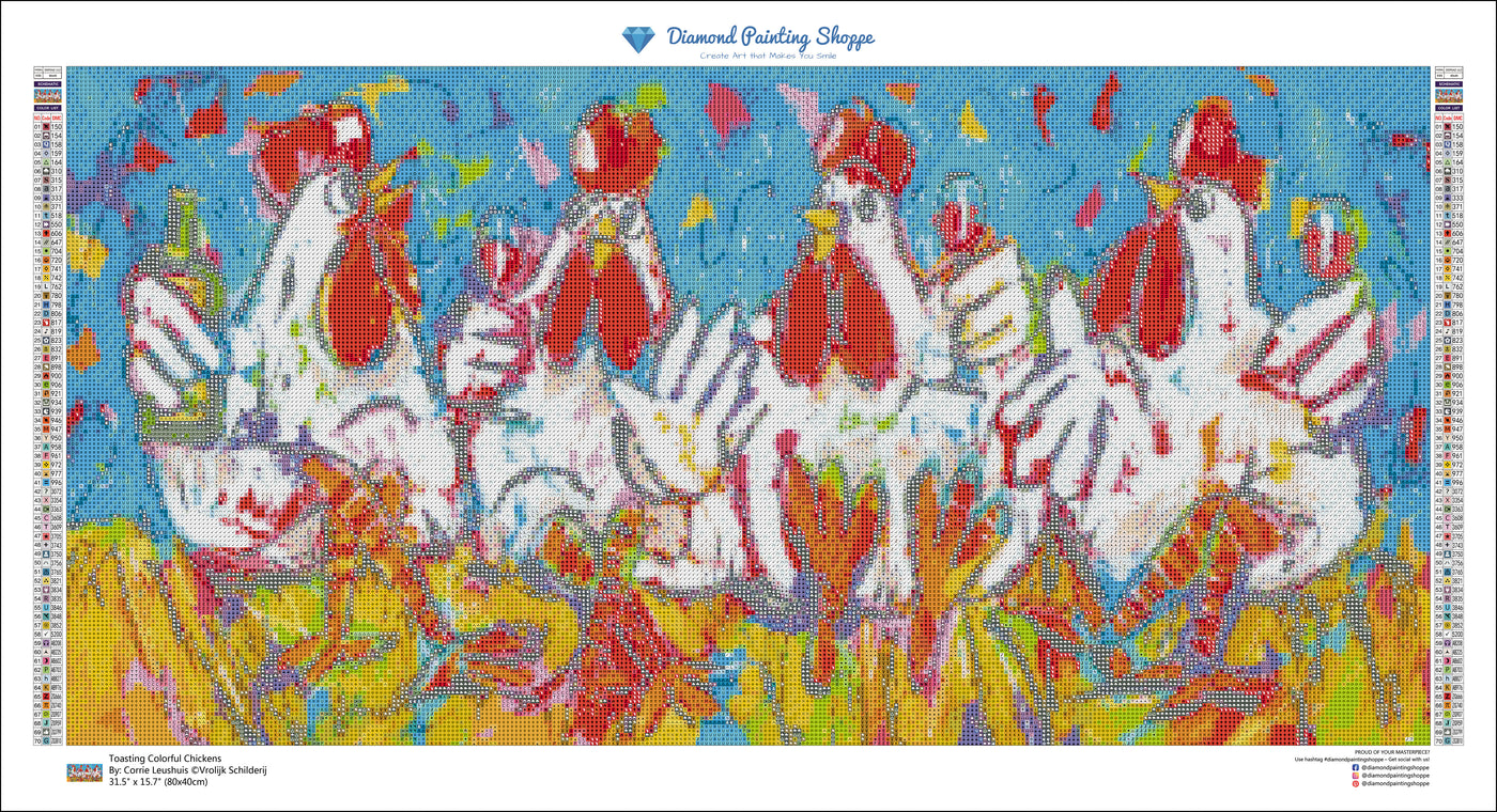 Toasting Colorful Chickens - (MTO)