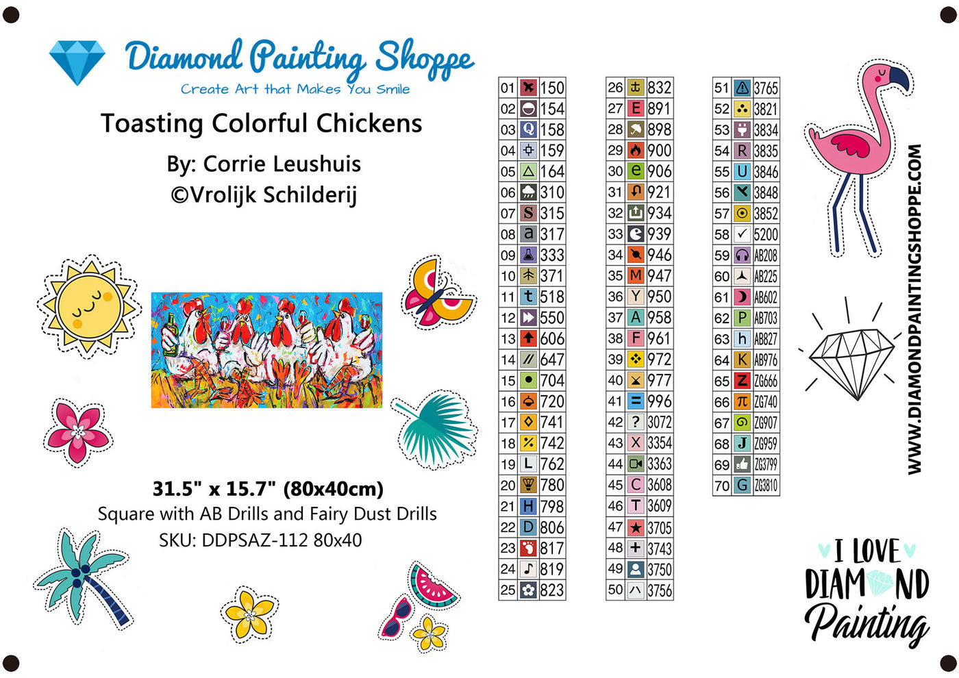Toasting Colorful Chickens - (MTO)