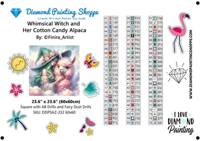 Whimsical Witch and Her Cotton Candy Alpaca  (MTO)