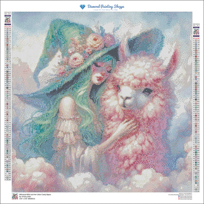 Whimsical Witch and Her Cotton Candy Alpaca  (MTO)