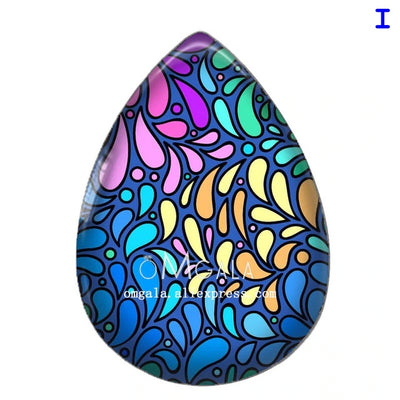 Cover Minders - Geometric Heart Flower - Glass Water Drop
