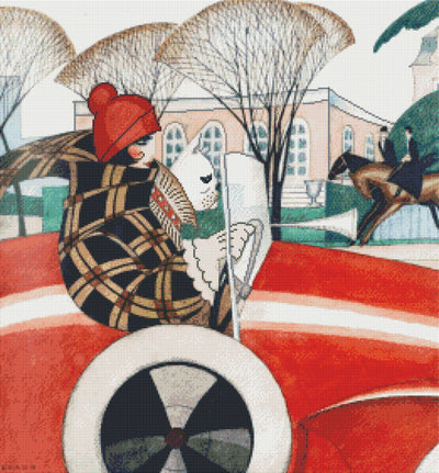 Girl and Pug in an Automobile, 1927 (MTO)