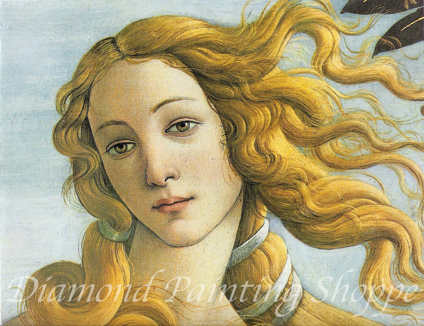 The Birth of Venus (c. 1484–1486) – Detail:  the face of Venus