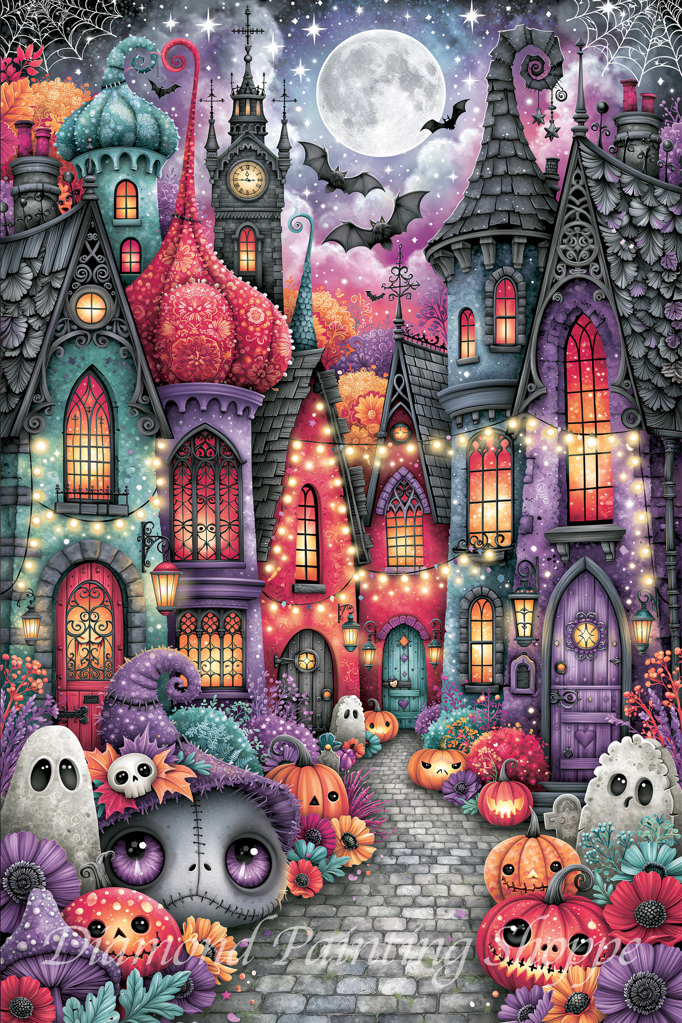 ORALOAダイヤモンドアート Spooky Night Diamond Painting Fox Night