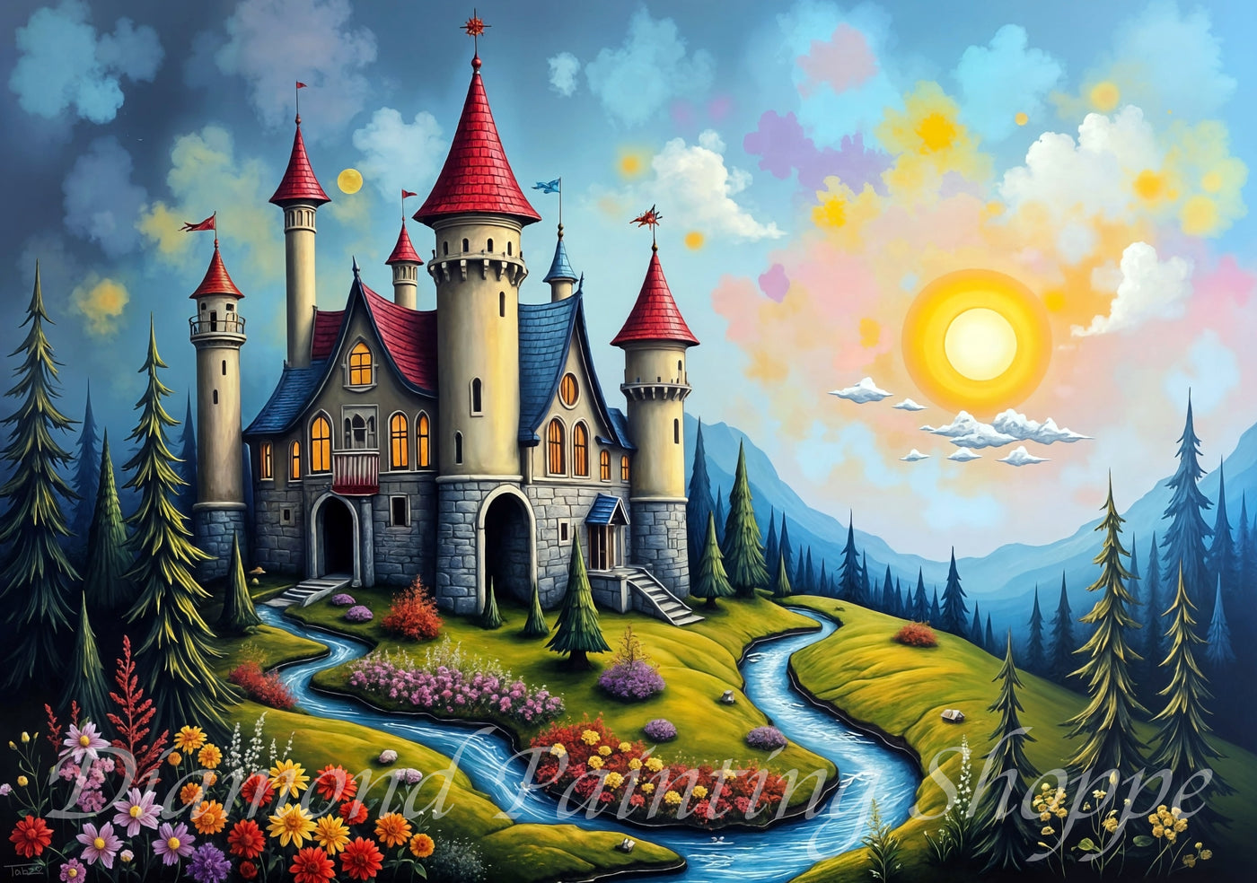 Sunrise Castle with Red Roof - MTO