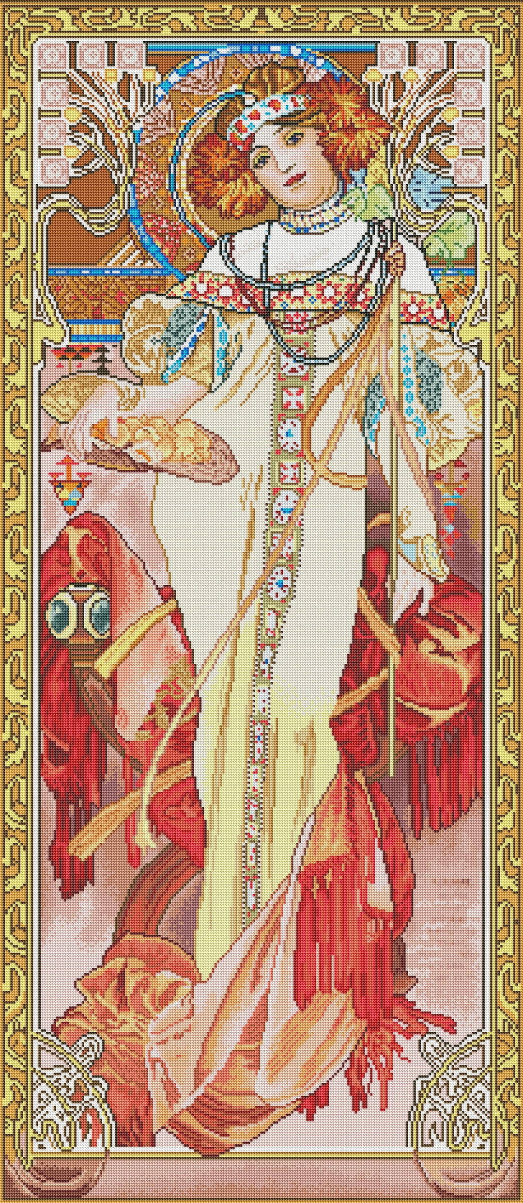 Autumn (1900) -The Seasons By Alphonse Mucha | Diamond Painting Shoppe